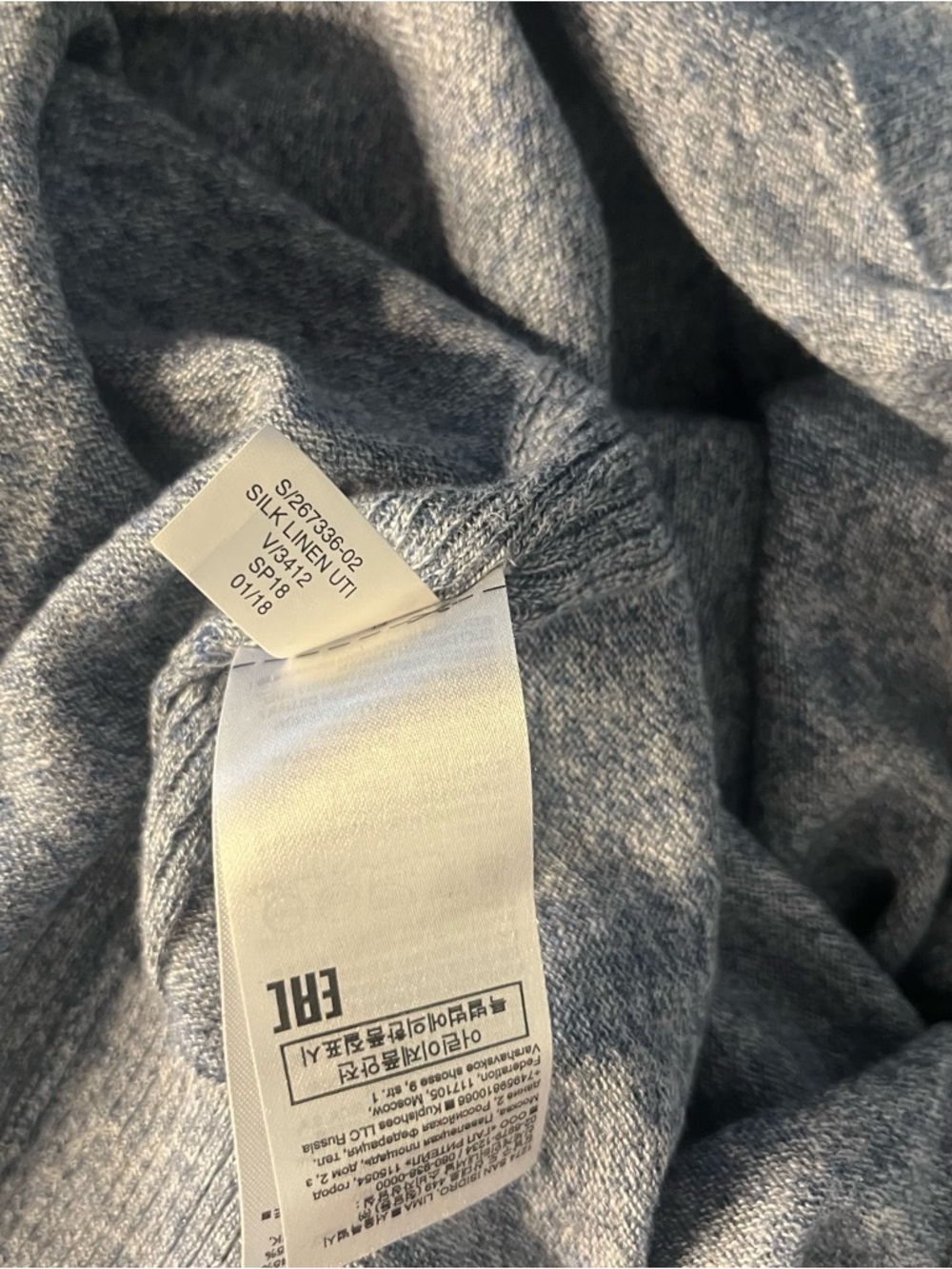 BANANA REPUBLIC Silk Linen Blue Crew Neck Sweater Pullover Mens Size XL - Picture 9 of 10